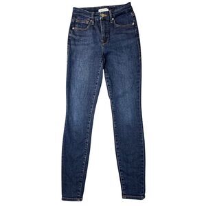Good American Good Legs Jeans 2/26 Blue Ultimate Skinny Mid-Rise GL899T